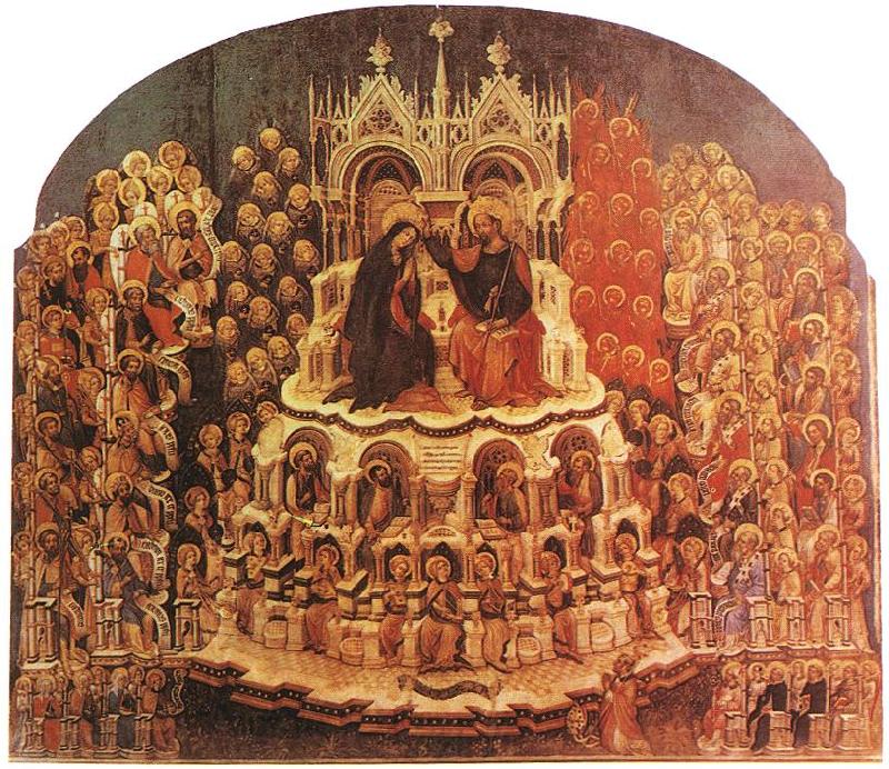 JACOBELLO DEL FIORE Coronation of the Virgin sf Spain oil painting art